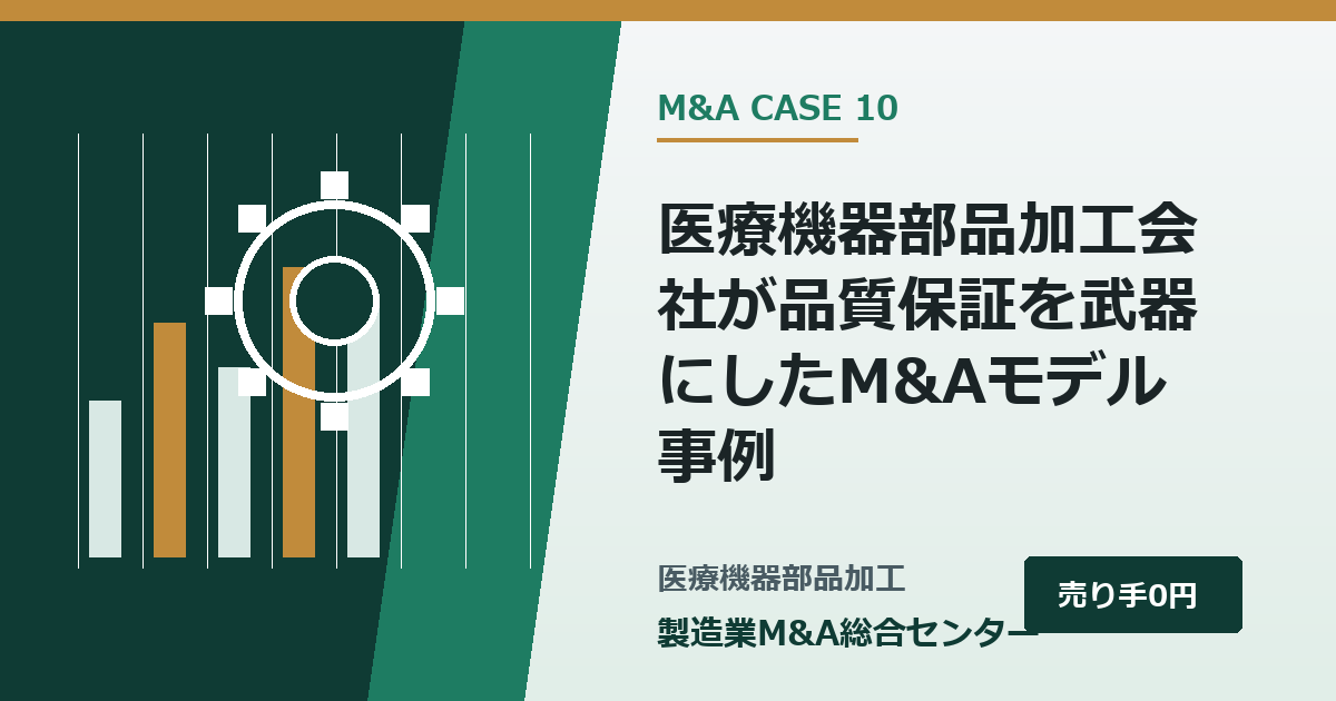 医療機器部品加工会社が品質保証を武器にしたM&Aモデル事例｜製造業M&A総合センター