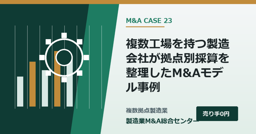 複数工場を持つ製造会社が拠点別採算を整理したM&Aモデル事例｜製造業M&A総合センター