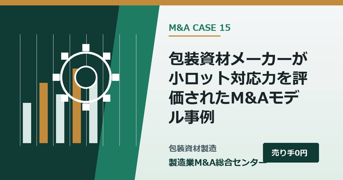 包装資材メーカーが小ロット対応力を評価されたM&Aモデル事例｜製造業M&A総合センター