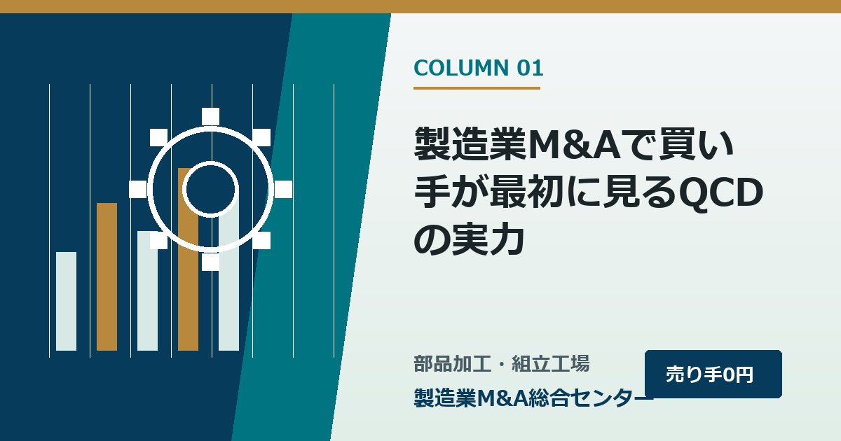 製造業M&Aで買い手が最初に見るQCDの実力｜製造業M&A総合センター