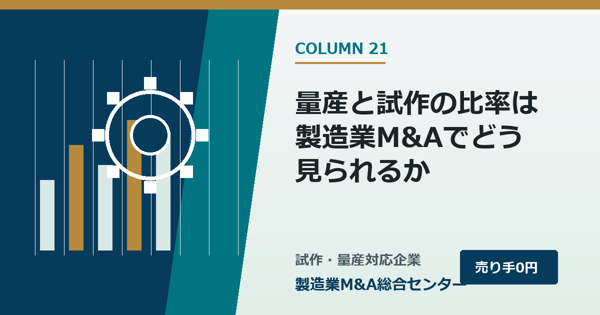 量産と試作の比率は製造業M&Aでどう見られるか|製造業M&A総合センター