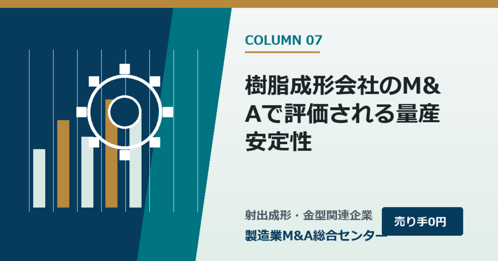 樹脂成形会社のM&Aで評価される量産安定性｜製造業M&A総合センター